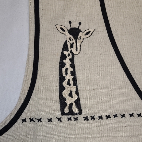 New directions unique Cream and black Giraffe Embroidered Vest - Picture 3 of 9